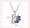 Halsketten Sterling Silber Schwan Anhänger Halskette Larkette Silber Kette Natur Amethyst Schwan Charme Anhänger Juwely Geschenk für Freundin2406