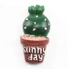 Magneti per frigorifero a forma di pianta di piante grasse creative Simpatico adesivo decorativo per souvenir da frigorifero con cactus verde