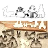 8PC / set Christmas Series Cookie Cutter Mold 3D Biscuit efterrätt Bakgrund gjord av högkvalitativt rostfritt stål material, hållbart.