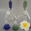 Hot "Blaze" logo glass hookah with 3 blue jellyfish filters 17 inches high (GB-153)