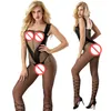 Sexy Costumes Body Suit Body Stockings Sex Erotic Open Crotch+Open Cup Teddy Lingerie Crotchless Baby Doll Feminino Porn V-Neck