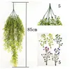 Hoomall verde viola pianta artificiale seta rattan parete fiore decorazione feste di nozze decorazioni finte decorazioni per casa vite ga603