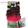 Tress Hair Deep Wave Color de cabello sintético 27 Jerry Curl Extensiones de cabello sintético Trenzado púrpura Trenzas de crochet Tejidos Wholes5921542