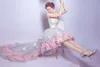 Wysoka Niska Sweetheart Prom Dresses 3D Kwiatowy Appliqued Backless Sukienka Evening Wear Tulle Linia Formalne Party Suknie