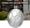 Barware de pot de vin de fiole de hanche d'acier inoxydable avec l'aspect créatif de football Un récipient portatif idéal pour le vin de magasin