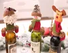 2018 Christmas Wine Bottle Cap Set Cover Christmas Decorations Hanging Ornaments hat Xmas Dinner Party Home Table Decoration Supplies