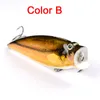 Arrasto Acertar a Água Respingo Natação Flutuante Popper isca em fuga ou ferida baitfish 9.5 cm 16.3g boca Grande Realista isca de peixe artificial