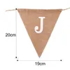 Vintage Jute Hessian Jute Bunting Banner Vlag Stof Huwelijksfeest Hangende Decor