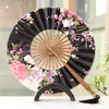 Ventiladores de Mão de flor Clássico Japonês Superfície Flor Dobrável De Bambu Windmill Fan Wedding Party Favores Presente