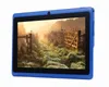 168 Allwinner A33 7" Tablet Android Q88 Quad Core Android 4.4 Doppia fotocamera da 512 MB / 4 GB Batterie Bluetooth migliori a 9 colori Torcia elettrica C-7PB