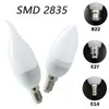 2020 LED a lume di candela lampadine lampada E14 E27 B22 2835 SMD Led Spotlight Lampadario led guscio di plastica per la decorazione domestica