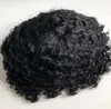 Wave Toupee Capelli umani vergini brasiliani Pezzi Mono pizzo con PU intorno per uomini Consegna espressa