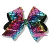 INS 12 Cores Cabelo Bow 8 "Barrettes Menina Rainbow Bowknot Sereia Barrettes Barrettes Cabelos de Natal Arcos De Capitais Hairbows Acessório 4 de julho