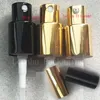 18mm Aluminiowa mgła pompa rozpylająca Perfumy, pompa balsamusza oleju niezbędnego do rozmiaru 18mm Container Gold Black 50PC / LOT