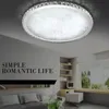 Luxury Round Led Crystal Ceiling Light Ultrathin 6cm Flush Mount Lights Fixture Blandade kristaller för vardagsrum sovrum kök