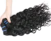 Najwyższej jakości Ludzkie włosy splot kolor 1B Ciało Fala 3 Wiązki 300g Wave Loose Water Curly Opcja Remy Weft Free DHL