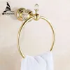 Handdoekringen Luxe Crystal Brass Gold Handdoek Ring Handdoekhouder Bad L Bar Badkamer Accessoires Woondecoratie Nuttig HK-23