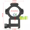 Rifle Ring Scope Mount Black Color Diameter 1inch or 1.18inch with Bubble Level Fits 21.2mm CL24-0206