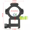 Винтовое кольцо прицел монтаж черный цвет диаметр 1 дюйма или 1.18 дюйма с пузырьком Уровень подходит для 21,2 мм CL24-0206