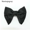 Mantieqingway Fashion Big Bowties for Women Mens Groom Wedding Bow Tie Polyester Bowtie Gravatas Slim Black Cravat Neck Ties