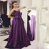 シンプルなデザインエレガントな花のボディスパープルラインの長いウエディングドレス新しい女性正社ドレスイブニングドレス安いファッションガウン