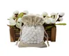 Sac en toile de jute en coton 10x15cm, 200 pièces/lot, rapide, avec 2 côtés, fenêtre en PVC transparent, bijoux, perles, pochette à cordon, sacs cadeaux de mariage F04