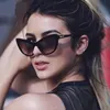 Alta Qualidade 2018 FLT33 Cateye Óculos De Sol Das Mulheres Designer de Marca Óculos de Sol Do Vintage Das Mulheres Óculos de Impressão Frame Eye Cat Eye Sunglasses 65mm 45mm