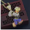 Bling Bling Iced Out Large Size Cartoon Movie Ciondolo in cristallo Collana hip hop Catena cubana in acciaio inossidabile da 30 pollici N634B