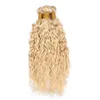 Blonde Human Weaves 613 Extensions de Cheveux Vierges Brésiliens Vague d'Eau 3 Bundles Trames de Cheveux Humides et Ondulés à Vendre