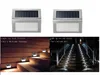 2er-Pack Solar-Terrassenleuchten, 3 LEDs, solarbetriebene Stufenleuchten, Edelstahl, Außenbeleuchtung für Stufen, Wege, Terrasse, Treppe, automatisches Ein-/Ausschalten, wasserdicht