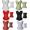 Satin Bone Lace Up Steampunk Corset Sexy Bustier Women Bustier Corset Overbust Slim Corset Straples3784726