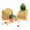 50 Uds. Cajas grandes de recuerdo de piña, cajas de dulces para fiesta de boda con tema Tropical, caja de dulces para cumpleaños, suministros para eventos