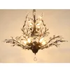 American village style led chandelier light fixtures iron pendant lights 5+3 heads black/bronze chandeliers indoor home decor
