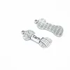 Bulk 300 pcs Yarn Charms Sewing Pendants Antique Silver Tone & Antique bronze 31*12mm good for DIY craft