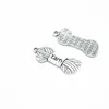 Bulk 300 pcs Yarn Charms Sewing Pendants Antique Silver Tone & Antique bronze 31*12mm good for DIY craft