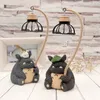 Zakka new Miyazaki anime Totoro LED night light with piggy bank resin craft student gifts