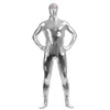 Ensnovo hommes Lycra Catsuit yeux ouverts Spandex brillant métallique Zentai Costume corps complet en Nylon personnalisé peau yeux ouverts Costume Body