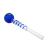 High Quality Oil Burner Pipe spiral Glass water Pipes Bubbler Pyrex mini Glass Handle