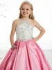 Pretty WhitePink Satin Halter Perle Abiti da ragazza Flower Girls039 Dresses Dressyholidays Dressus Custom Dimensioni 2 4 6 8 10 5789375