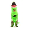 Barn T-Rex dinosaurie Uppblåsbar kostym Blow Up Outfit Fancy Dress Dinosaur Mascot Costumes Jumpsuit Christmas Costume241J