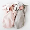 Baby Cute Rabbit Ear Sleeping Bag Dzianiny Ciepłe Anty Kick Push Cart Wool Noworodka Babies Śpiwór Nowy Moda Styl