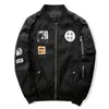 Männer Jacken Männer Bomber Jacke Hip Hop Patch Designs Slim Fit Pilot Mantel plus Größe 4XL Hohe Qualität Mode Mantel