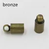 100 pcslot 4mm12mm trou or collier en cuir cordon embouts gland sertissage fin connecteur bijoux à bricoler soi-même résultats personnalisé Logo3724140