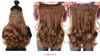 190g 24 pouces Clip ondulé étiré dans les extensions de cheveux synthétiques fibre résistante à la chaleur 4 clips une pièce 17 couleurs disponibles9053201