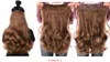 190 g 24 inch uitgerekte golvende clip in synthetische haarextensions Heat resistent vezels 4 clips één stuk 17 beschikbare kleuren7284375