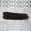 Mänskliga hårförlängningar Kinky Curly Micro Loop Ring Hårförlängningar 100g 1g / s 100s Remy Micro Bead Hair Extensions Darkest Brown