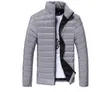 Erkek İlkbahar Sonbahar Aşağı Ceketler İnce Slim Fit Coats Pamuk-yastıklı Katı Renk Uzun Kollu Ceket Kabanlar