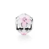 Openwork Pink Magnolia Flower Charm with Original box for pandora 925 Sterling Silver Beads Bangle Bracelet Making Charms