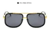 Occhiali da sole quadrati di nuova marca firmati da uomo occhiali da sole oversize in metallo trasparente oro nero montatura coppia tonalità fredde occhiali da sole vintage8872146