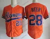 Custom Clemson Tigers 2019 College Baseball Any Number Name White Orange Purple Pullover Button #28 Seth Beer 8 Logan Davidson Jer319H